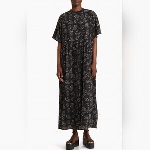 Dressed In LALA Never Too Much Print Oversize T-Shirt Maxi Dress Size Large